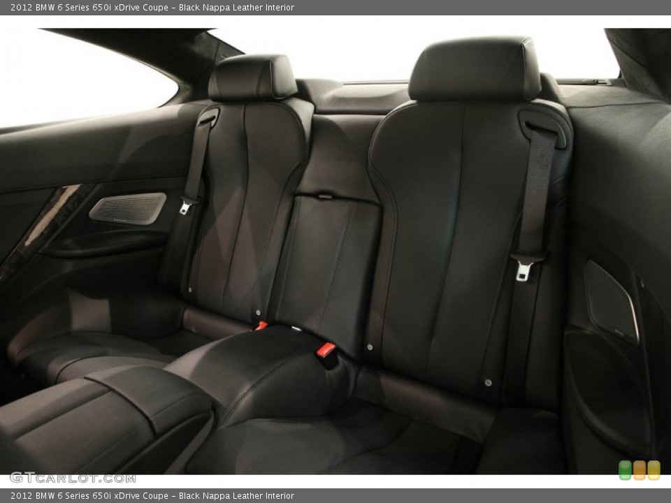 Black Nappa Leather Interior Rear Seat for the 2012 BMW 6 Series 650i xDrive Coupe #90431922