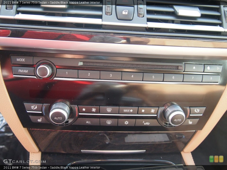 Saddle/Black Nappa Leather Interior Controls for the 2011 BMW 7 Series 750i Sedan #90455028