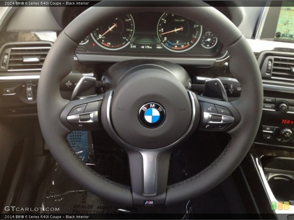 Black Interior Steering Wheel for the 2014 BMW 6 Series 640i Coupe #90457152
