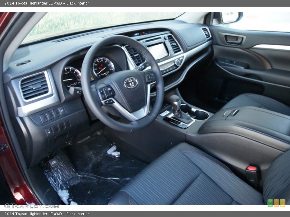 Black Interior Prime Interior for the 2014 Toyota Highlander LE AWD #90464748