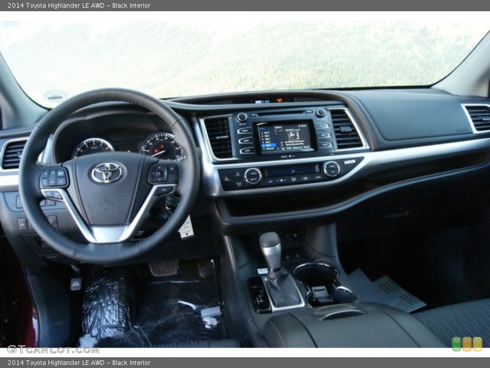 Black Interior Dashboard for the 2014 Toyota Highlander LE AWD #90464760