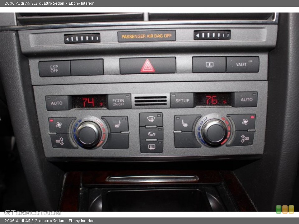 Ebony Interior Controls for the 2006 Audi A6 3.2 quattro Sedan #90471632