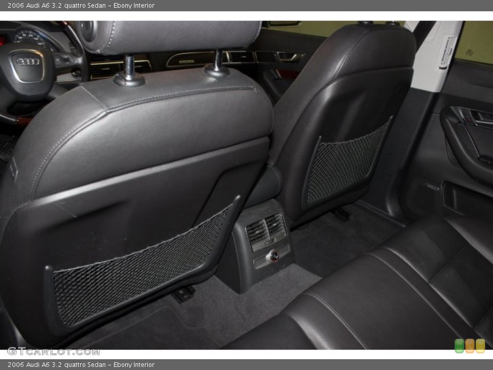 Ebony Interior Rear Seat for the 2006 Audi A6 3.2 quattro Sedan #90471767