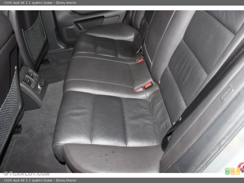 Ebony Interior Rear Seat for the 2006 Audi A6 3.2 quattro Sedan #90471782