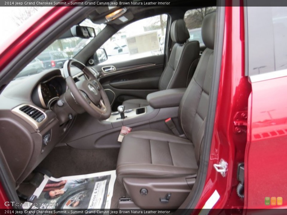 Summit Grand Canyon Jeep Brown Natura Leather Interior Photo for the 2014 Jeep Grand Cherokee Summit #90478736