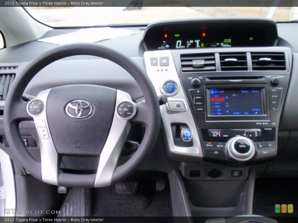 Misty Gray Interior Dashboard for the 2013 Toyota Prius v Three Hybrid #90481232