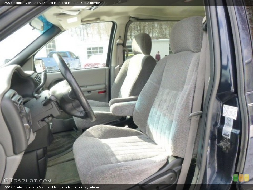 Gray Interior Front Seat for the 2003 Pontiac Montana  #90481283