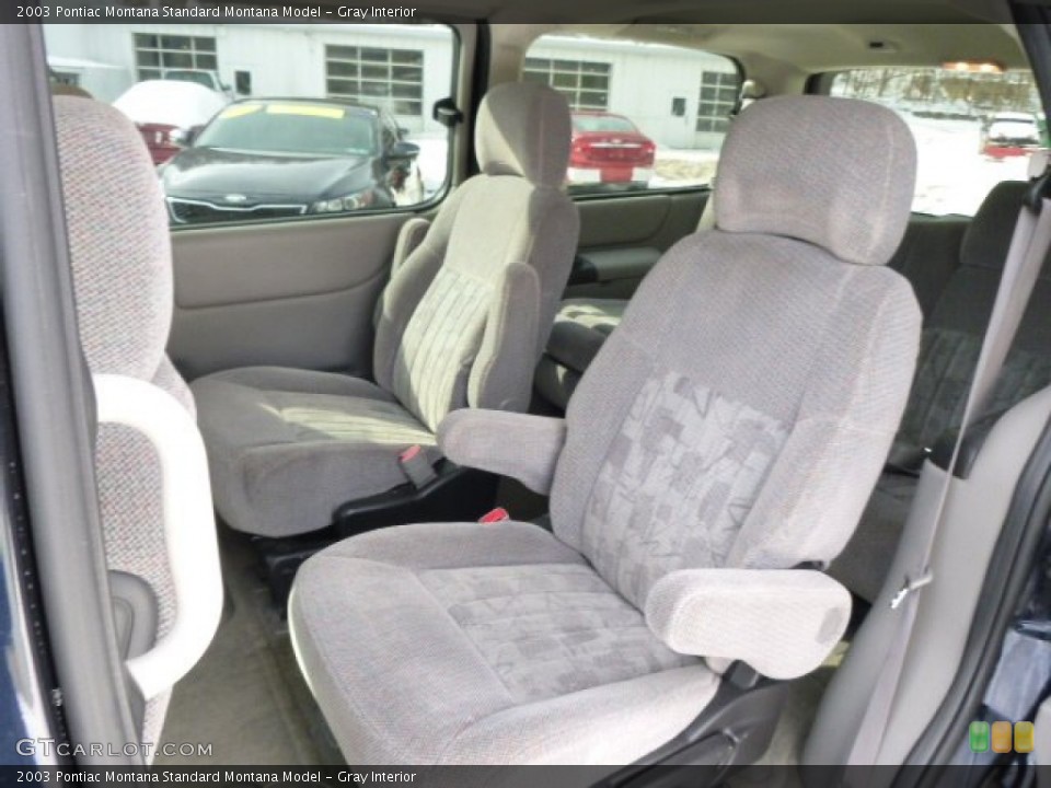 Gray Interior Rear Seat for the 2003 Pontiac Montana  #90481319