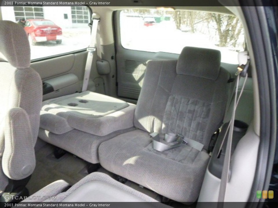 Gray Interior Rear Seat for the 2003 Pontiac Montana  #90481334