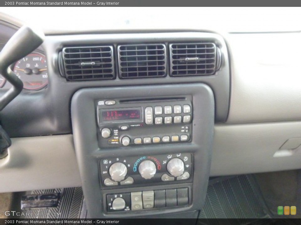Gray Interior Controls for the 2003 Pontiac Montana  #90481394