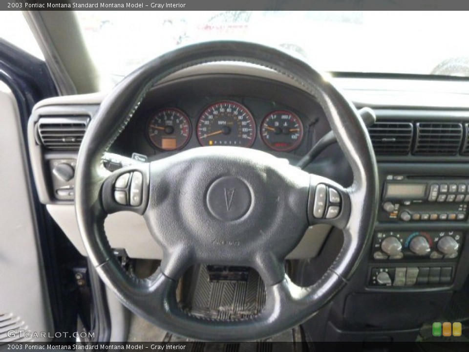Gray Interior Steering Wheel for the 2003 Pontiac Montana  #90481409