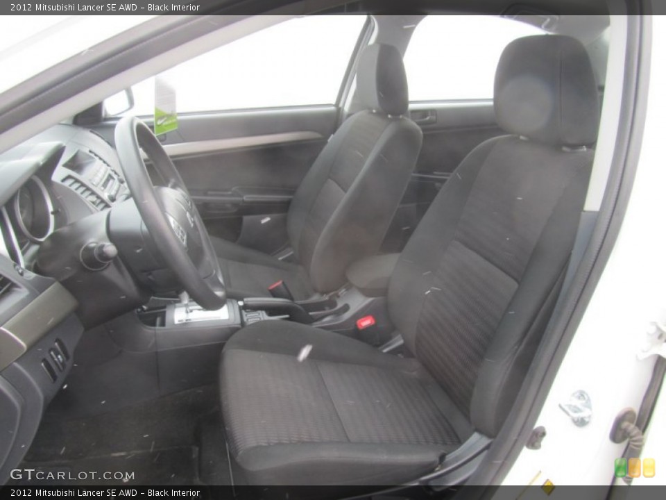 Black Interior Front Seat for the 2012 Mitsubishi Lancer SE AWD #90490382