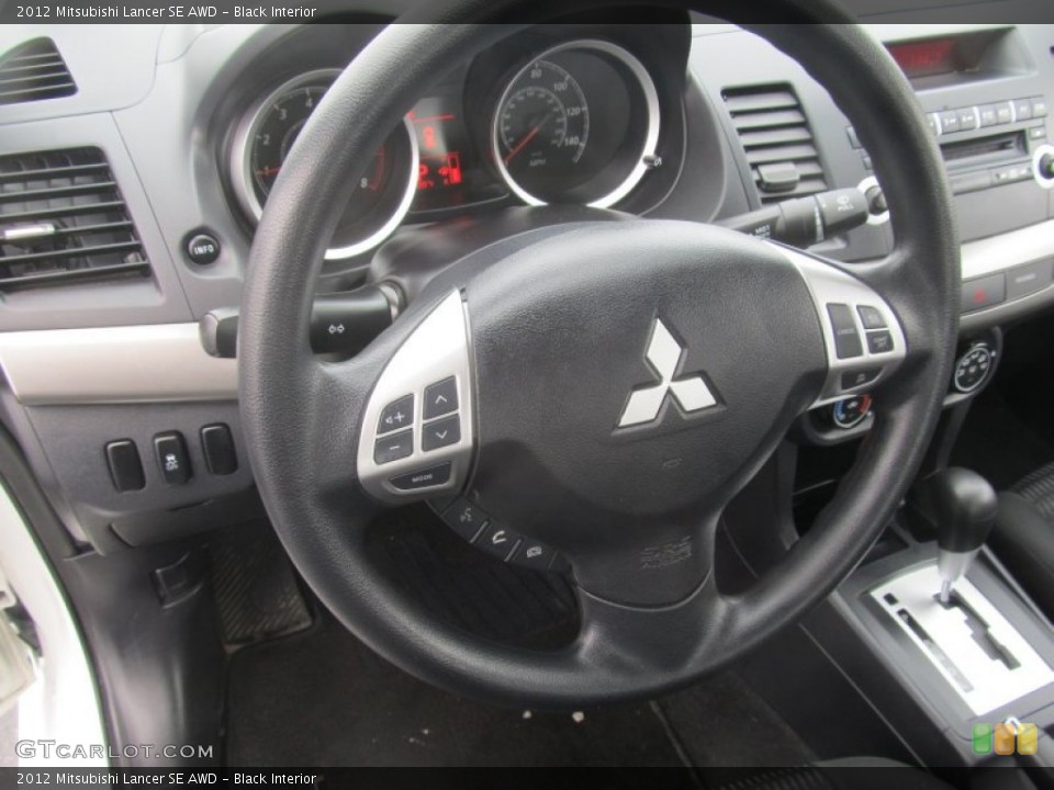 Black Interior Steering Wheel for the 2012 Mitsubishi Lancer SE AWD #90490400