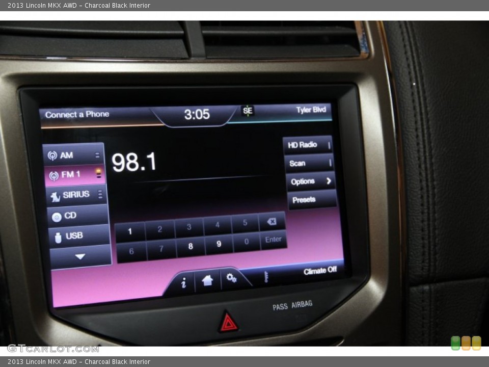 Charcoal Black Interior Audio System for the 2013 Lincoln MKX AWD #90496023
