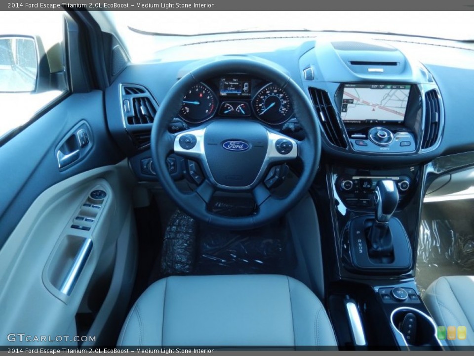 Medium Light Stone Interior Dashboard for the 2014 Ford Escape Titanium 2.0L EcoBoost #90503684