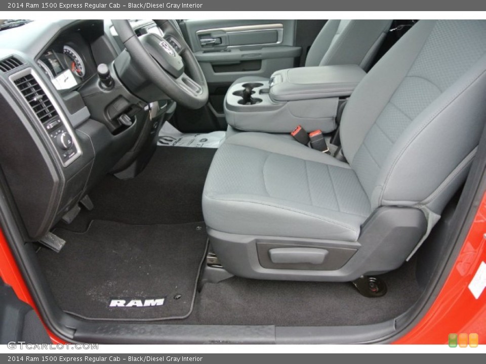 Black/Diesel Gray Interior Front Seat for the 2014 Ram 1500 Express Regular Cab #90504048