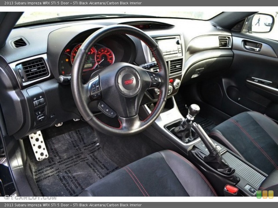 STi Black Alcantara/Carbon Black Interior Photo for the 2013 Subaru Impreza WRX STi 5 Door #90504576