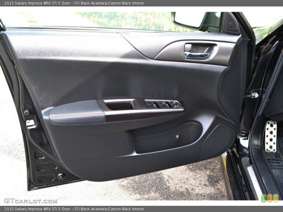 STi Black Alcantara/Carbon Black Interior Door Panel for the 2013 Subaru Impreza WRX STi 5 Door #90504816