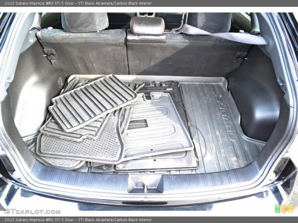 STi Black Alcantara/Carbon Black Interior Trunk for the 2013 Subaru Impreza WRX STi 5 Door #90504854