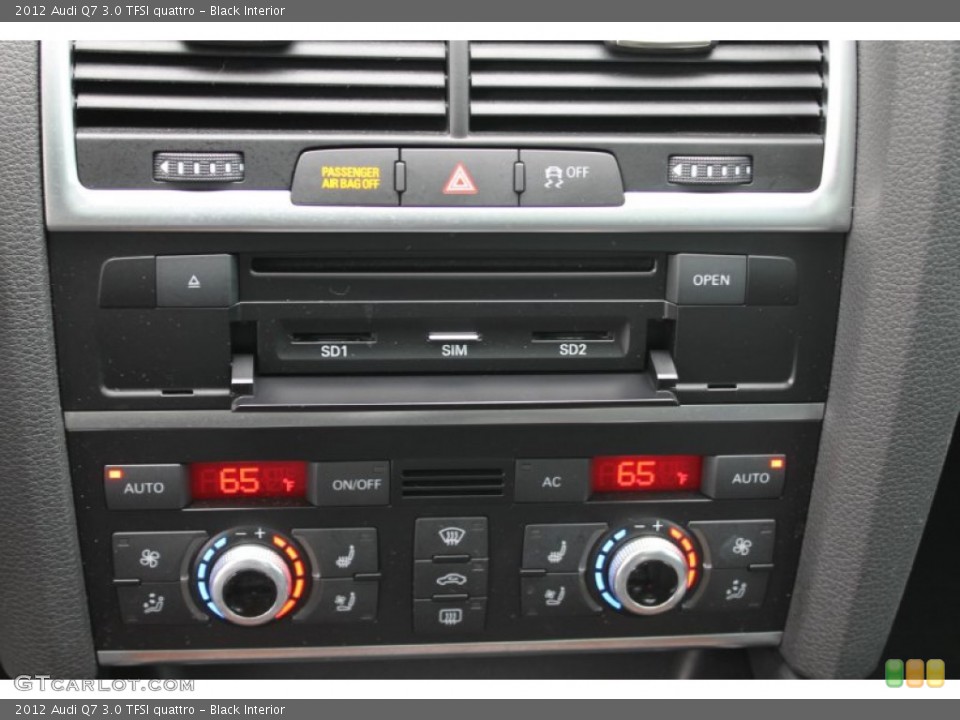 Black Interior Controls for the 2012 Audi Q7 3.0 TFSI quattro #90508809