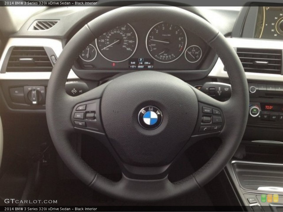 Black Interior Steering Wheel for the 2014 BMW 3 Series 320i xDrive Sedan #90513304