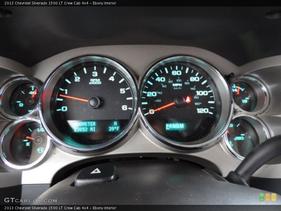 Ebony Interior Gauges for the 2013 Chevrolet Silverado 1500 LT Crew Cab 4x4 #90517959