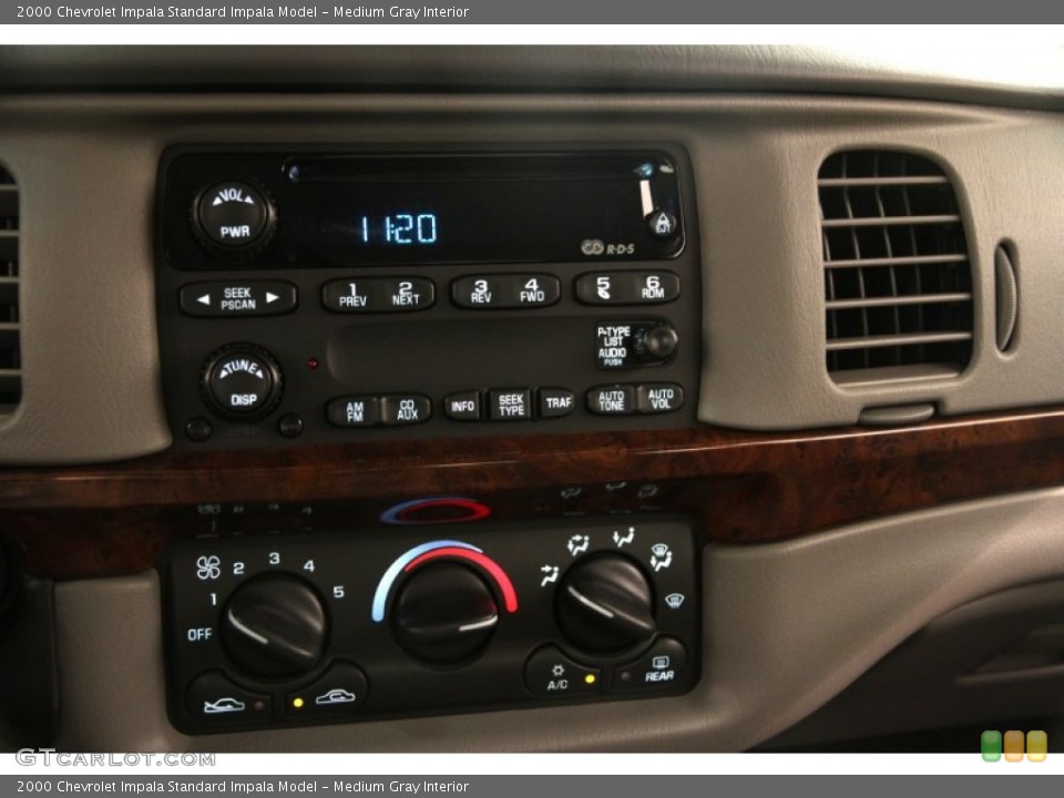 Medium Gray Interior Controls for the 2000 Chevrolet Impala  #90529282