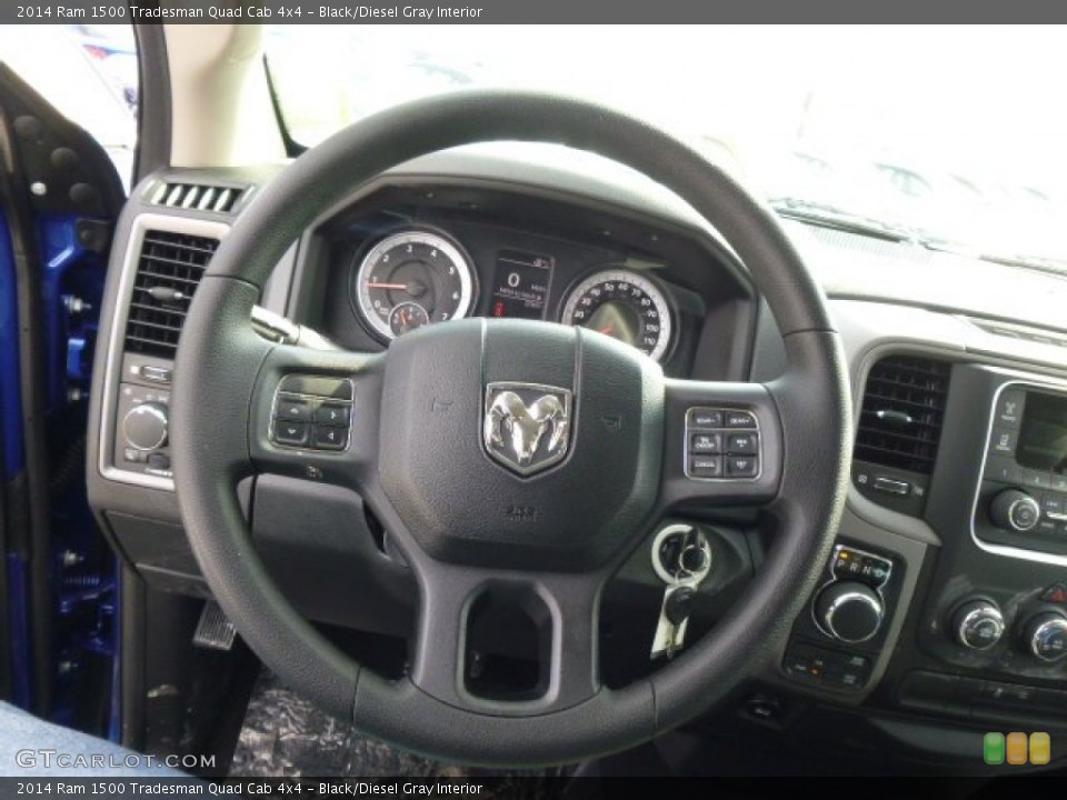 Black/Diesel Gray Interior Steering Wheel for the 2014 Ram 1500 Tradesman Quad Cab 4x4 #90530804