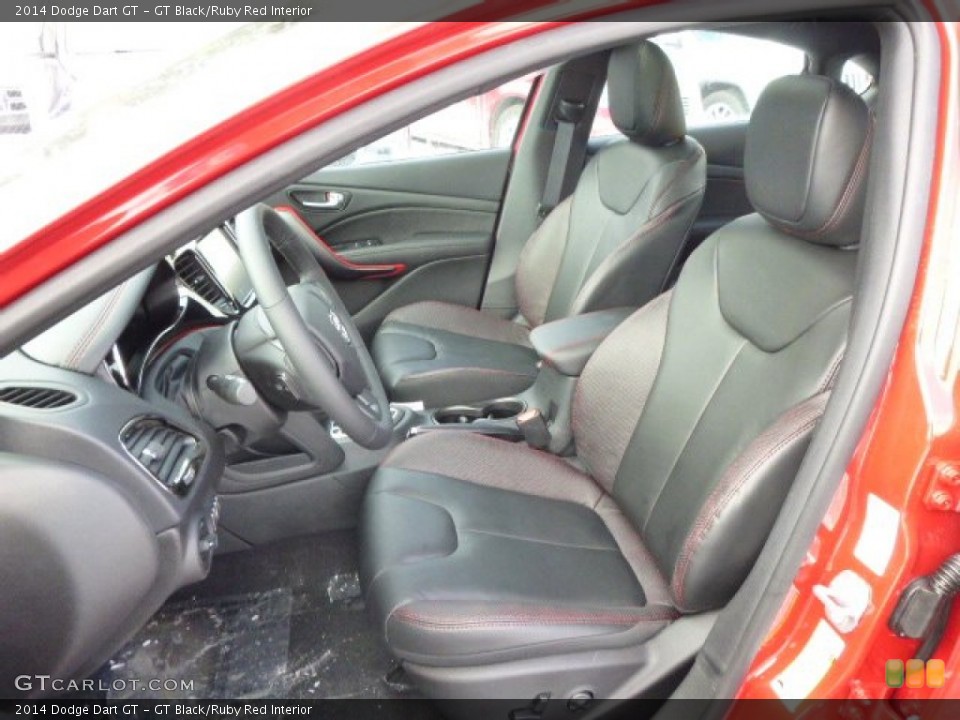 GT Black/Ruby Red Interior Front Seat for the 2014 Dodge Dart GT #90536207