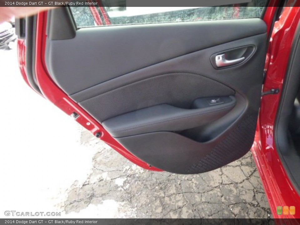 GT Black/Ruby Red Interior Door Panel for the 2014 Dodge Dart GT #90536262