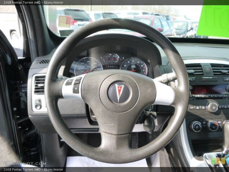 Ebony Interior Steering Wheel for the 2008 Pontiac Torrent AWD #90537098