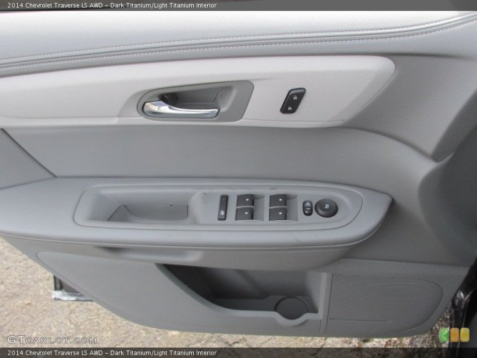 Dark Titanium/Light Titanium Interior Door Panel for the 2014 Chevrolet Traverse LS AWD #90538463