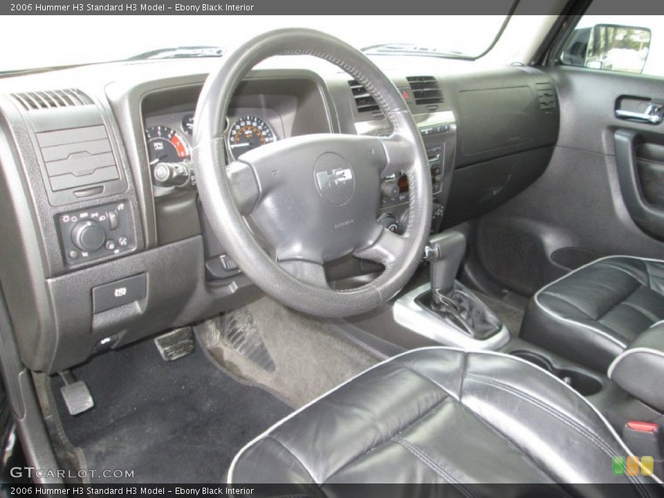 Ebony Black 2006 Hummer H3 Interiors