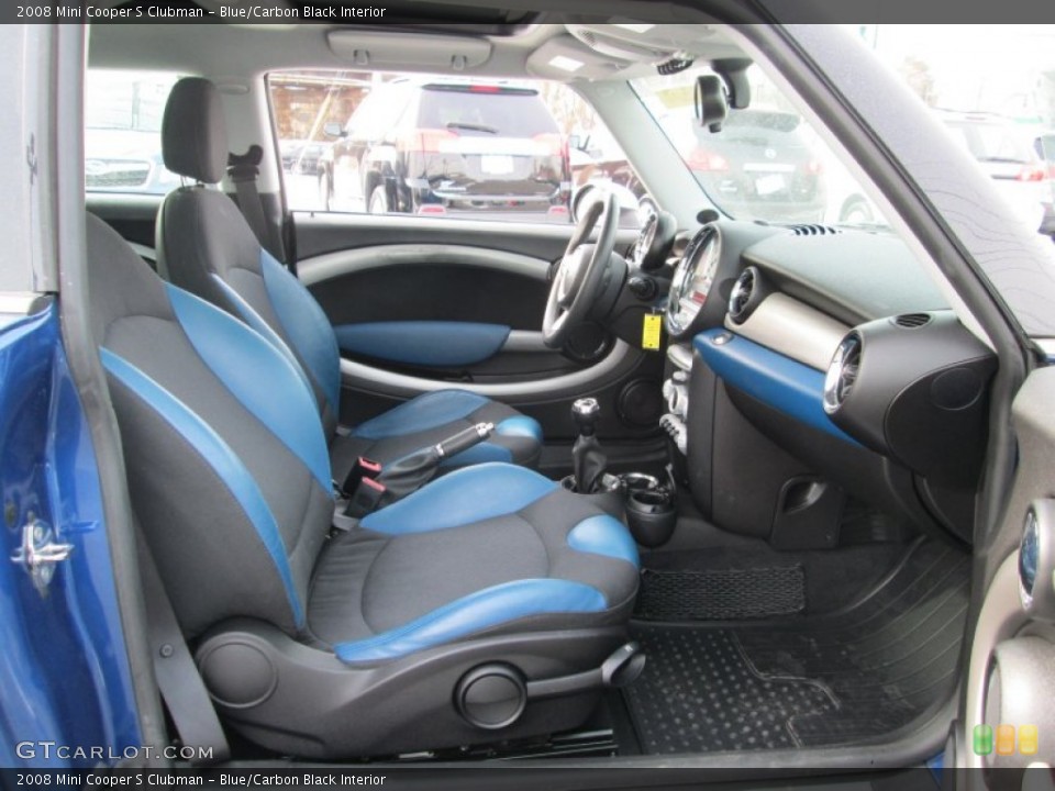 Blue/Carbon Black Interior Front Seat for the 2008 Mini Cooper S Clubman #90540752