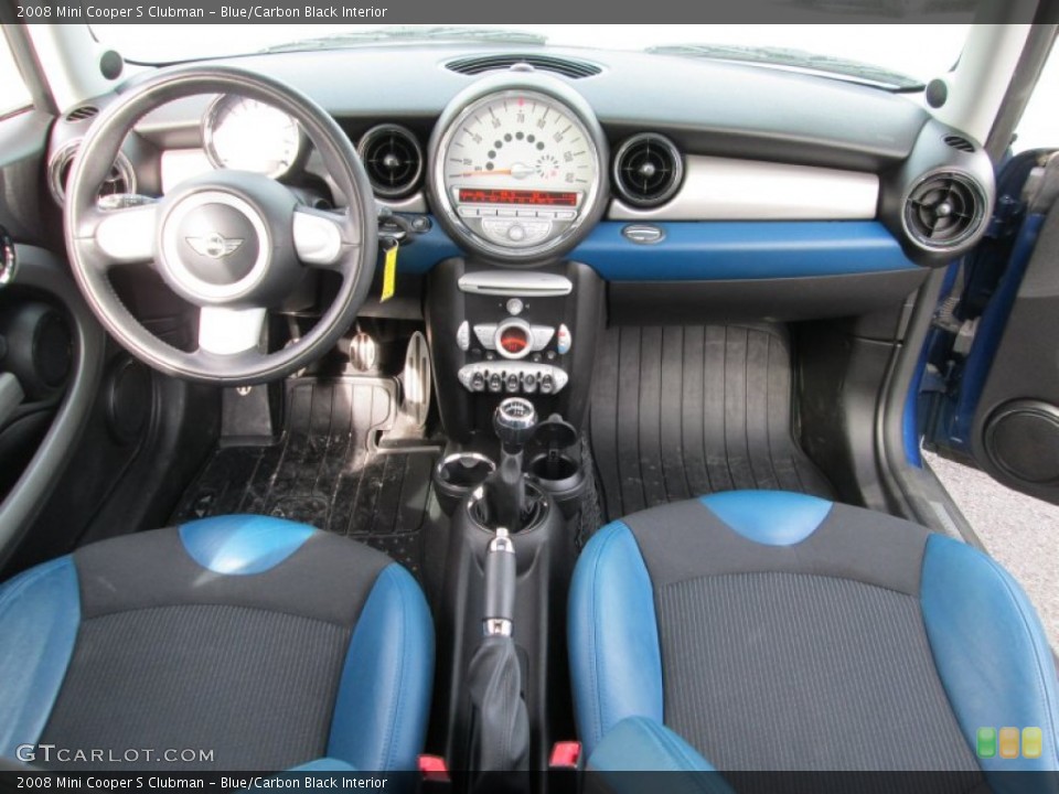 Blue/Carbon Black Interior Dashboard for the 2008 Mini Cooper S Clubman #90540905