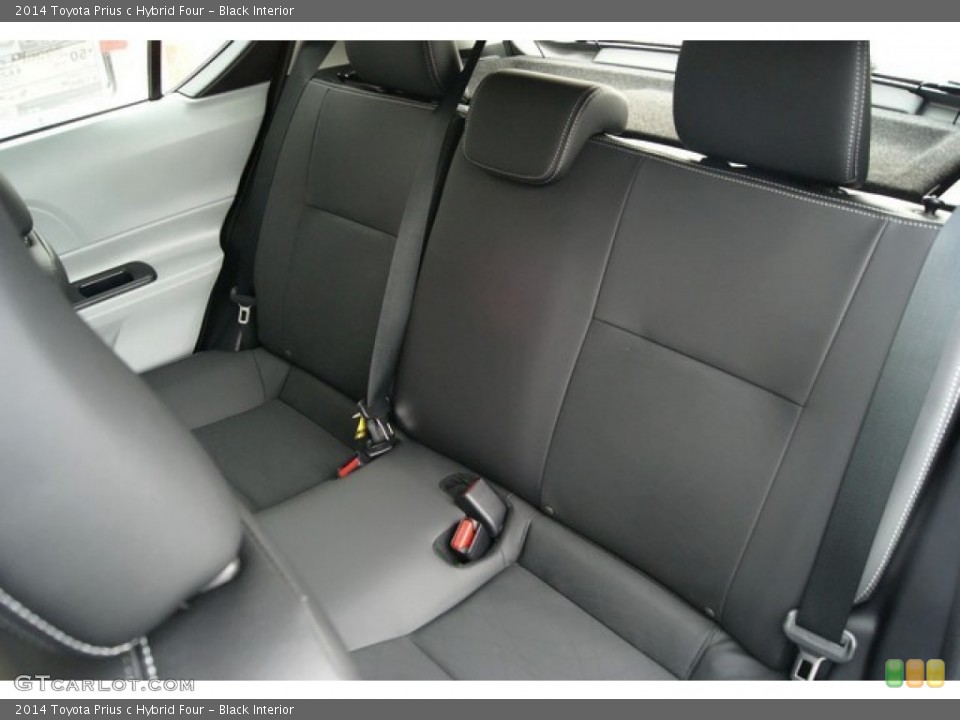 Black Interior Rear Seat for the 2014 Toyota Prius c Hybrid Four #90541528
