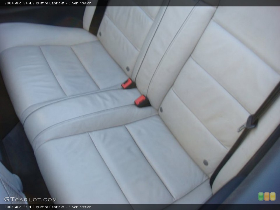 Silver Interior Rear Seat for the 2004 Audi S4 4.2 quattro Cabriolet #90543740