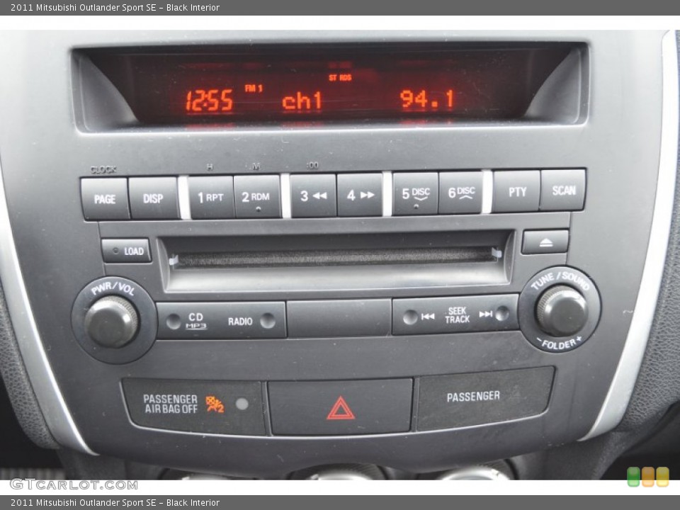 Black Interior Controls for the 2011 Mitsubishi Outlander Sport SE #90545069