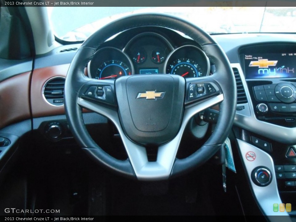 Jet Black/Brick Interior Steering Wheel for the 2013 Chevrolet Cruze LT #90545204