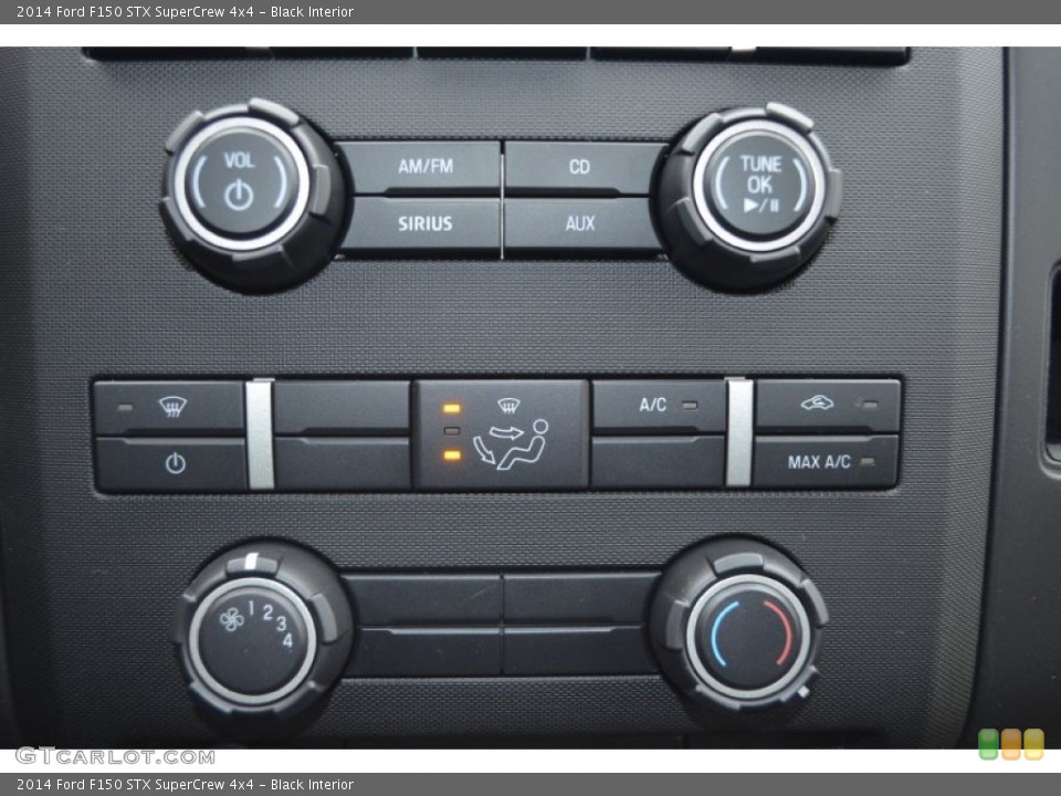Black Interior Controls for the 2014 Ford F150 STX SuperCrew 4x4 #90547988