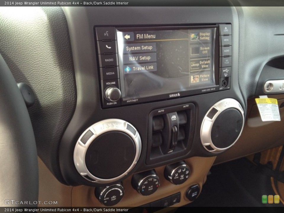 Black/Dark Saddle Interior Controls for the 2014 Jeep Wrangler Unlimited Rubicon 4x4 #90551606