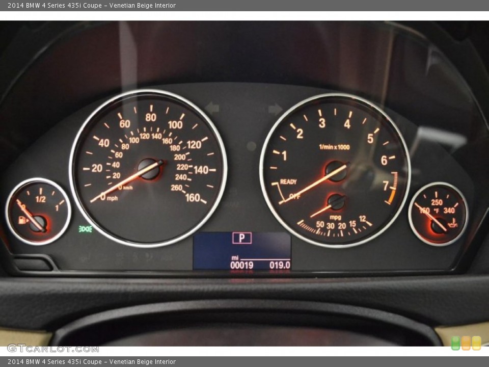 Venetian Beige Interior Gauges for the 2014 BMW 4 Series 435i Coupe #90555195