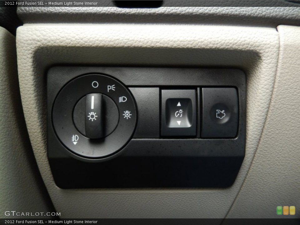 Medium Light Stone Interior Controls for the 2012 Ford Fusion SEL #90565057