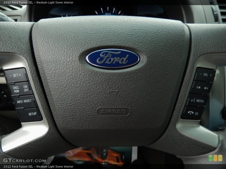 Medium Light Stone Interior Steering Wheel for the 2012 Ford Fusion SEL #90565078