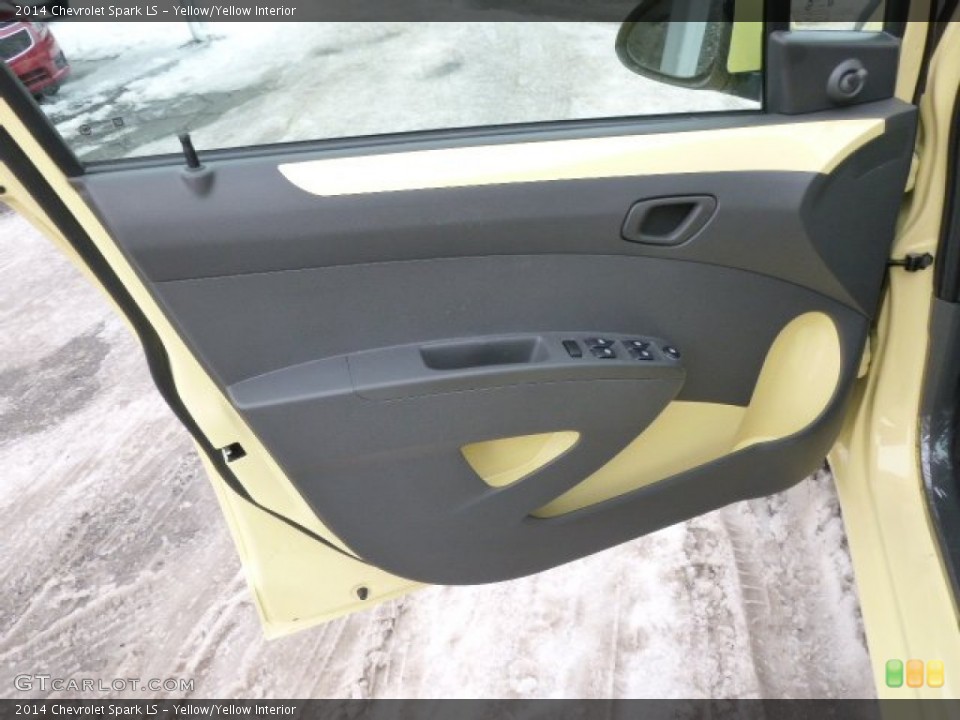 Yellow/Yellow Interior Door Panel for the 2014 Chevrolet Spark LS #90580110