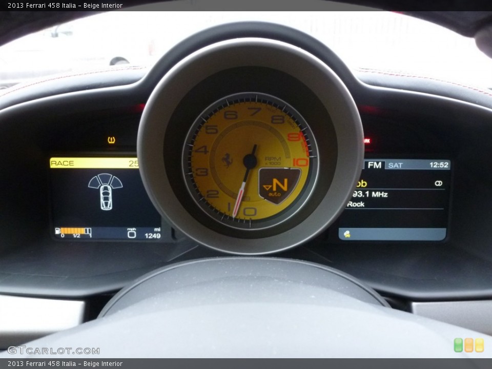 Beige Interior Gauges for the 2013 Ferrari 458 Italia #90582127