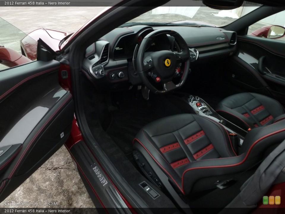 Nero 2012 Ferrari 458 Interiors
