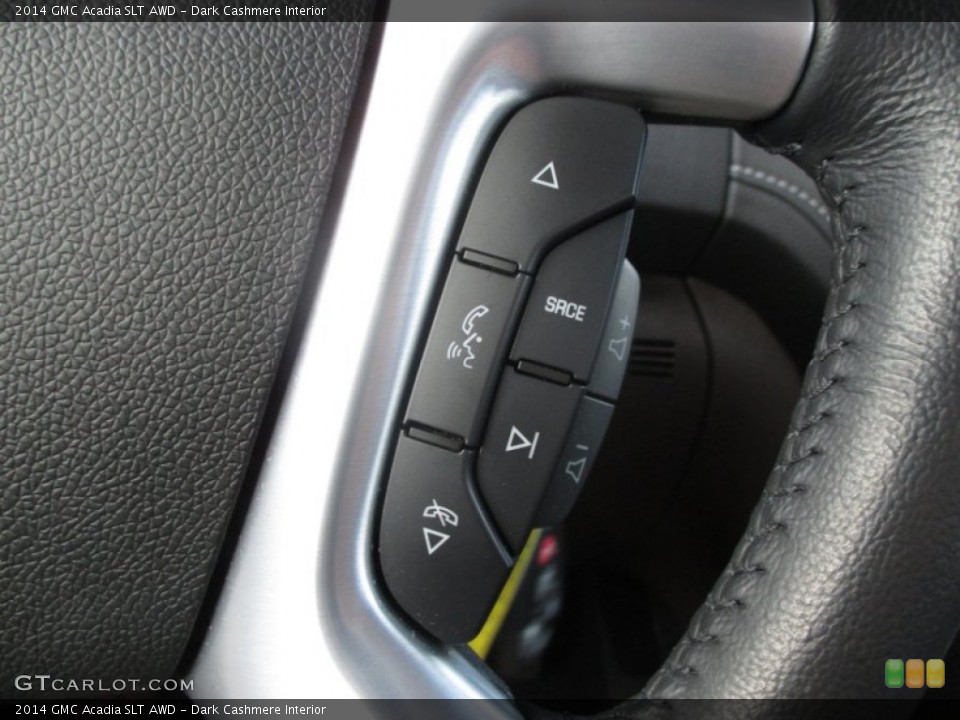 Dark Cashmere Interior Controls for the 2014 GMC Acadia SLT AWD #90587830