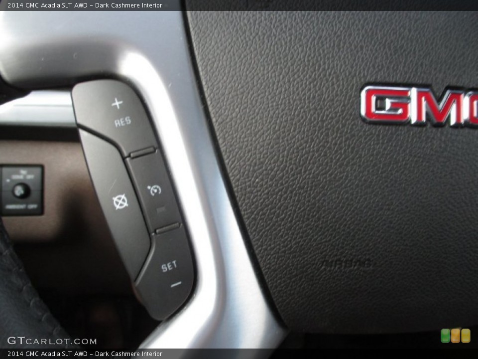 Dark Cashmere Interior Controls for the 2014 GMC Acadia SLT AWD #90587842