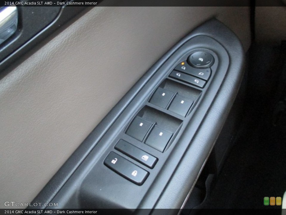 Dark Cashmere Interior Controls for the 2014 GMC Acadia SLT AWD #90587884